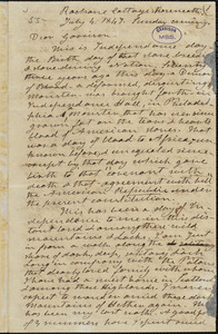 Letter from Henry Clarke Wright, Rochane Cottage, Roseneath, [Scotland], to William Lloyd Garrison, 1847 July 4