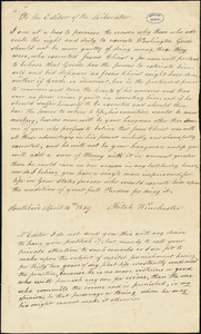 Letter from Finch Winchester, Southboro[ugh, Massachusetts], to William Lloyd Garrison, 1849 April 14th