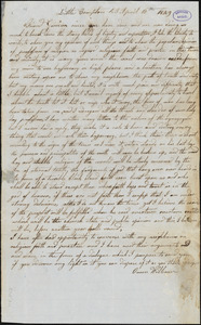 Letter from Owen Wilbour, Little Compton, R[hode] I[sland], to William Lloyd Garrison, 1849 April 18th