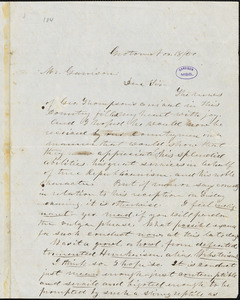 Letter from S.C. Wheeler, Groton, [Massachusetts], to William Lloyd Garrison, [18]50 Nov[ember] 18