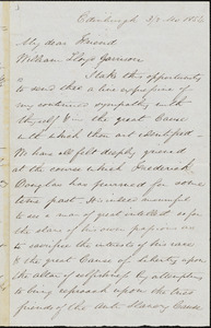 Letter from Henry Wigham, Edinburgh, [Scotland], to William Lloyd Garrison, 1854 [February] 3
