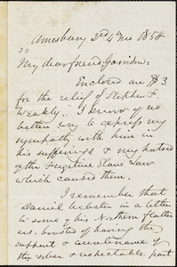 Letter from John Greenleaf Whittier, Amesbury, [Massachusetts], to William Lloyd Garrison, 1854 [April] 2nd
