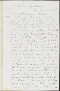 Letter from Henry Clarke Wright, New Garden, [Ohio], to Helen Eliza Garrison and William Lloyd Garrison, 1854 April 28