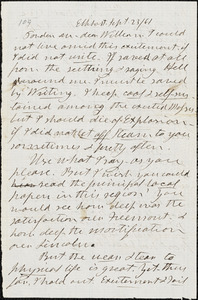 Letter from Henry Clarke Wright, Elkhart, [Indiana], to William Lloyd Garrison, [18]61 Sept[ember] 23