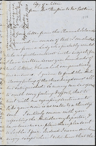 Letter from Isabella Massie, Upper Clapton, [England], to John Bishop Estlin, 1850 March 20