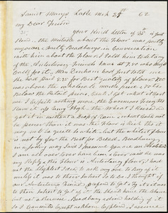 Letter from Hamilton Willis, Saint Marys Lake, [Battle Creek, Michigan], to William Lloyd Garrison, [18]62 M[ar]ch 28th