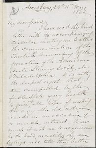 Letter from John Greenleaf Whittier, Amesbury, [Massachusetts], to William Lloyd Garrison, 1863 [November] 24th