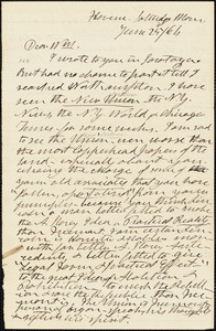 Letter from Henry Clarke Wright, Florence, [Massachusetts], to William Lloyd Garrison, [18]64 June 25