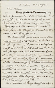 Letter from Henry Clarke Wright, Oak Hill, [Gloucester, Massachusetts], to William Lloyd Garrison, [18]65 March 15