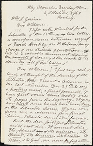 Letter from Henry Clarke Wright, Roxbury, [Boston, Massachusetts], to William Lloyd Garrison, [18]65 Dec[ember] 5