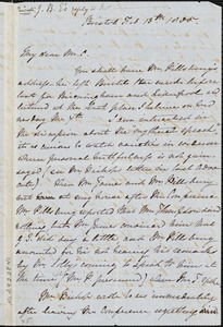 Letter from John Bishop Estlin, Bristol, [England], to Louis Alexis Chamerovzow, 1835 Feb[ruary] 13
