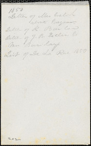 Letter from John Bishop Estlin, Paris, [France], to Mrs. W.C. Barclay, 1850