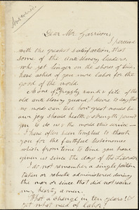 Letter from Daniel S. Whitney, Southboro[ugh, Massachusetts], to William Lloyd Garrison, [18]73 Mar[ch] 28
