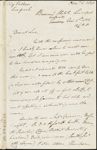Letter from John Bishop Estlin, Liverpool, [England], to Mary Anne Estlin, 1846 November 5