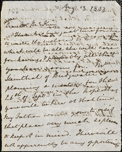 Letter from Mary Anne Estlin, [Bristol, England], to James Miller McKim, 1853 Aug[ust] 13