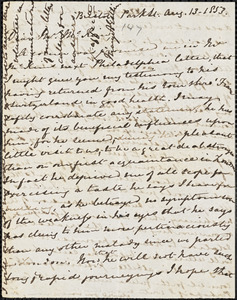 Letter from Mary Anne Estlin, [Bristol, England], to Sarah Allibone Speakman McKim, 1853 Aug[ust] 13