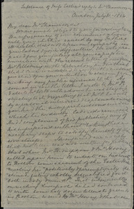 Letter from Mary Anne Estlin, Clevedon, [England], to Louis Alexis Chamerovzow, 1854 July 31