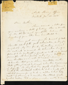 Letter from Elizur Wright, Anti-Slavery Office, New York, [New York], to William Lloyd Garrison, 1834 Jan[uary] 30