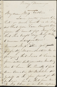Letter from Francis Bishop to Mary Anne Estlin