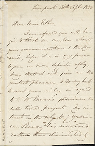 Letter from Francis Bishop, Liverpool, [England], to Mary Anne Estlin, 1850 Sept[ember] 30