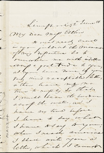 Letter from Charles F. Hovey, Liverpool, [England], to Mary Anne Estlin, 1854 June 2
