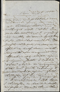 Letter from Charles F. Hovey, Paris, [France], to Mary Anne Estlin, 1854 May 6