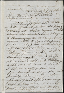 Letter from Charles F. Hovey, Paris, [France], to Mary Anne Estlin, 1854 July 28