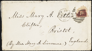 Letter from Mary Ashton Livermore, Liverpool, [England], to Mary Anne Estlin, 1878 July 22
