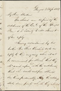 Letter from Andrew Paton, Glasgow, [Scotland], to Mary Anne Estlin, 1853 April 23