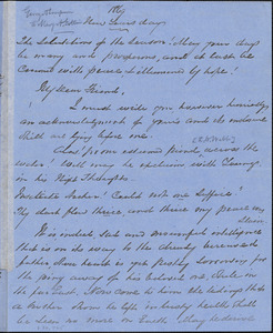 Letter from George Thompson to Mary Anne Estlin, 1869 [January 1st]