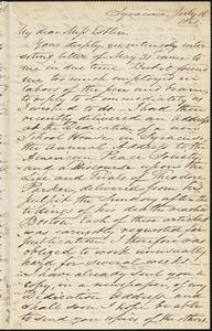 Letter from Samuel Joseph May, Syracuse, [New York], to Mary Anne Estlin, 1860 July 18
