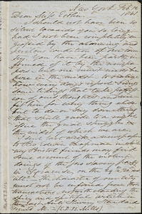 Letter from Samuel Joseph, New York, to Mary Anne Estlin, 1861 Feb[ruary] 12