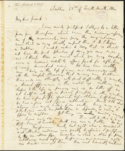 Letter from Richard Davis Webb, Dublin, [Ireland], to William Lloyd Garrison, 1840 [July] 23rd