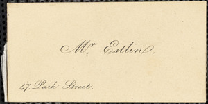 Letter from I.S. Waring, [Bristol, England], to Mary Anne Estlin