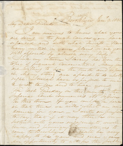 Letter from Samuel Joseph May, Brooklyn, [Connecticut], to William Lloyd Garrison, 1831 Jan[uar]y 3