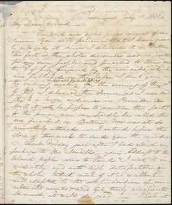 Letter from Samuel Joseph May, Brooklyn, [Connecticut], to William Lloyd Garrison, 1831 July 18