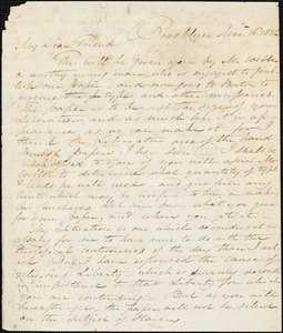 Letter from Samuel Joseph May, Brooklyn, [Connecticut], to William Lloyd Garrison, 1832 Mar[ch] 16