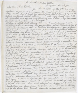 Letter from S. Alfred Steinthal, Bridgewater, [England], to Mary Anne Estlin, 1854 Nov[ember] 24