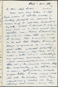 Letter from James Miller M'Kim, Philadelphia, [Pennsylvania], to Mary Anne Estlin, [1857?] December 8