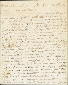 Letter from Simeon Smith Jocelyn, New Haven, [Connecticut], to William Lloyd Garrison, 1831 Feb[ruary] 15th