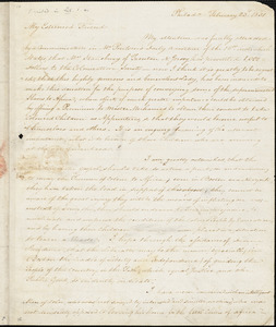 Letter from James Forten, Philad[elphi]a, [Pennsylvania], to William Lloyd Garrison, 1831 February 23d