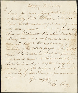 Letter from George Cary, Pittsburg, to William Lloyd Garrison, 1831 June 6