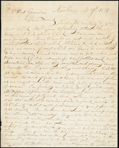 Letter from Simeon Smith Jocelyn, New Haven, [Connecticut], to William Lloyd Garrison, 1831 Sept[ember] 29th