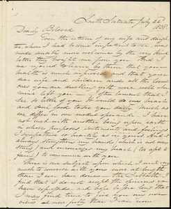 Letter from Samuel Joseph May, South Scituate, [Massachusetts], to William Lloyd Garrison, 1838 July 22d
