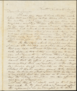 Letter from Samuel Joseph May, South Scituate, [Massachusetts], to William Lloyd Garrison, 1839 May 1