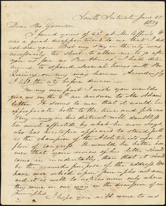 Letter from Samuel Joseph May, South Scituate, [Massachusetts], to William Lloyd Garrison, 1839 June 25