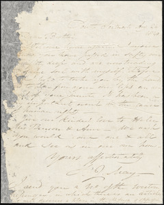 Letter from Samuel Joseph May, South Scituate, [Massachusetts], to William Lloyd Garrison, 1840 Aug[ust] 26