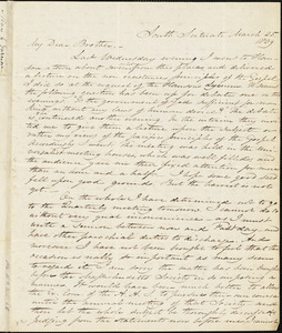 Letter from Samuel Joseph May, South Scituate, [Massachusetts], to William Lloyd Garrison, 1839 March 25