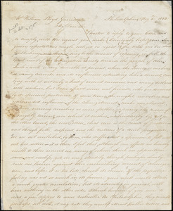 Letter from James Forten, Philadelphia, [Pennsylvania], to William Lloyd Garrison, 1832 May 6th