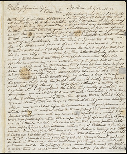 Letter from Simeon Smith Jocelyn, New Haven, [Connecticut], to William Lloyd Garrison, 1832 July 12